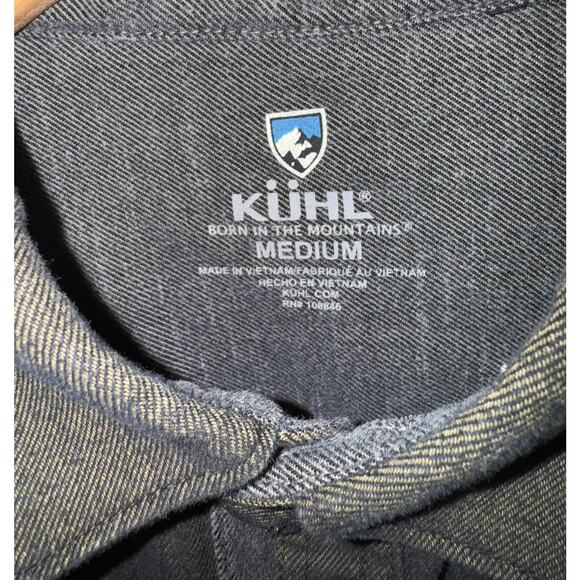Kuhl Long Long Sleeve Button Up Shirt Mens Medium Pockets Outdoor Hiking Utility - Picture 7 of 8